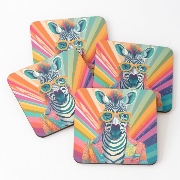 Item preview, Zebra Child Rainbow with glasses  designed and sold by SZAgg.