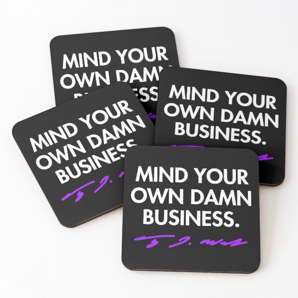 Item preview, Mind your own damn business - Tim Walz (purple signature) designed and sold by Thelittlelord.