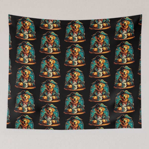 Item preview, Pirate Golden Retriever Dog funny vintage t-shirts designed and sold by PAVOXAR.