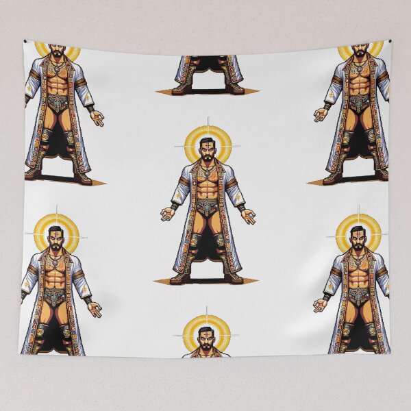 Item preview, Religious Crazy Cult Leader Pro Wrestler Champion with White Robe designed and sold by kylmllr101684.
