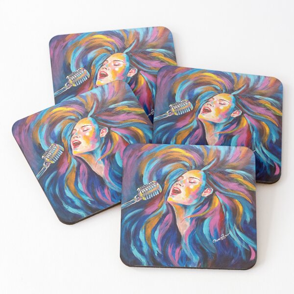 Item preview, Abstract art of a singing girl  designed and sold by HerendraSwarup.