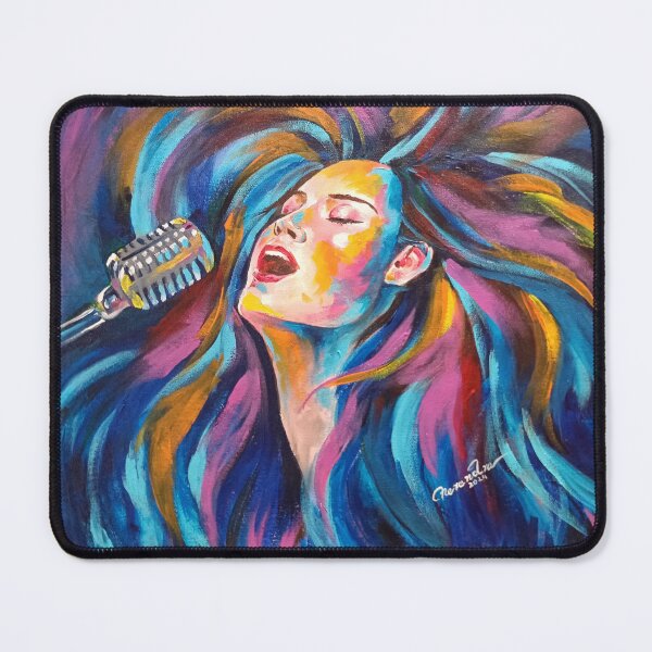 Item preview, Abstract art of a singing girl  designed and sold by HerendraSwarup.