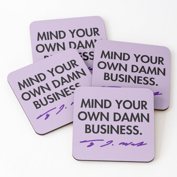 Item preview, Mind your own damn business - Tim Walz (purple signature) designed and sold by Thelittlelord.