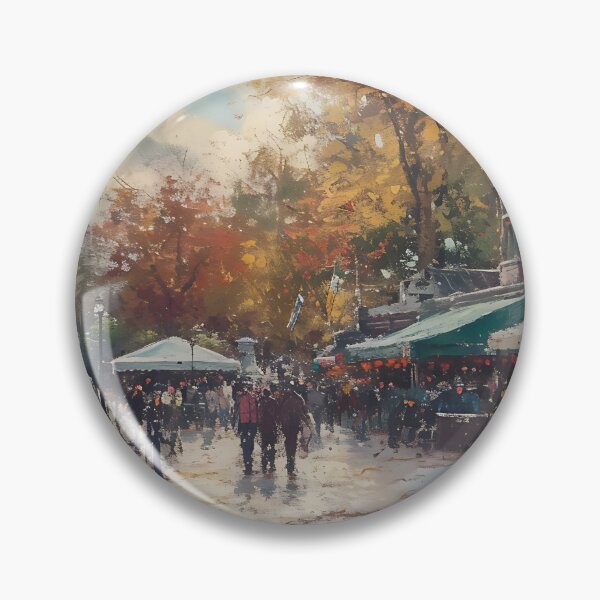 Item preview, Impressionism - The Riverside Market designed and sold by KootenayDesigns.