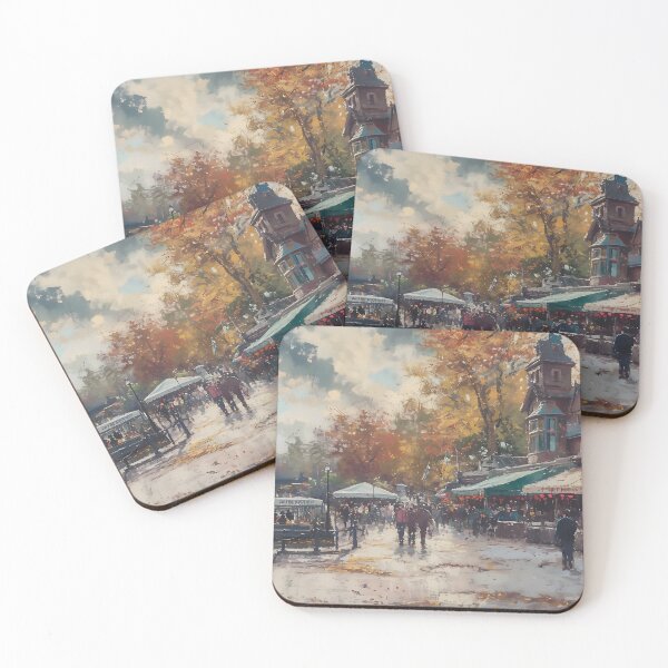 Item preview, Impressionism - The Riverside Market designed and sold by KootenayDesigns.