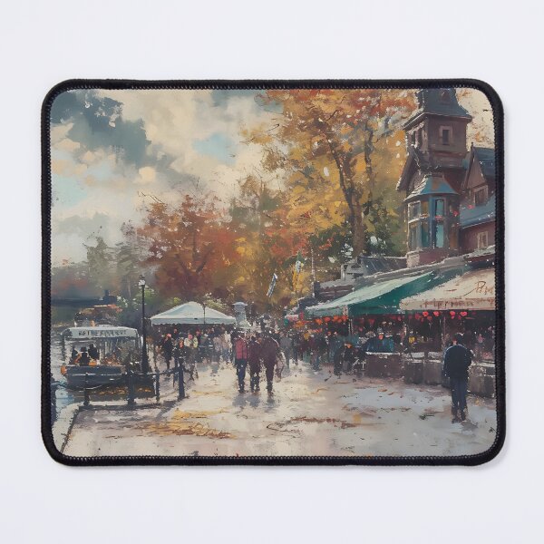 Item preview, Impressionism - The Riverside Market designed and sold by KootenayDesigns.