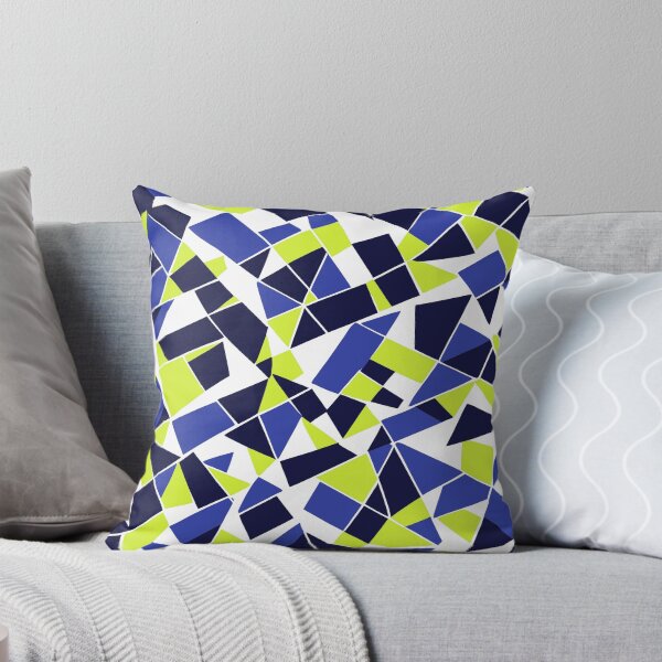 Item preview, Geodesic Geometric Abstract Art 2 Blue and Lime Yellow designed and sold by taiche.