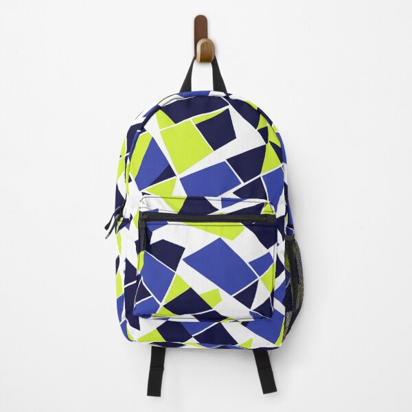 Item preview, Geodesic Geometric Abstract Art 2 Blue and Lime Yellow designed and sold by taiche.