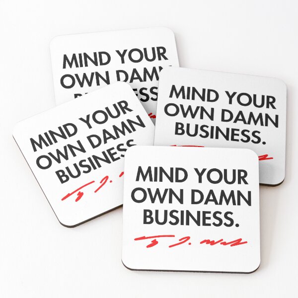 Item preview, Mind your own damn business - Tim Walz (red signature) designed and sold by Thelittlelord.
