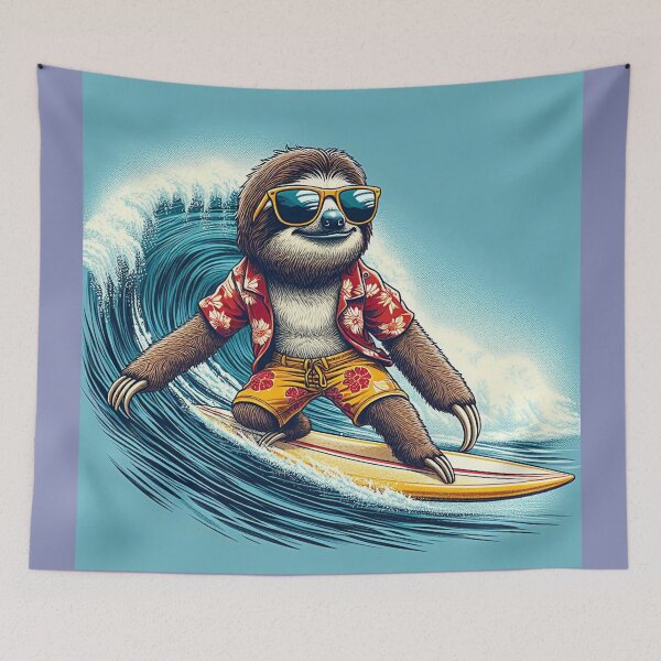 Item preview, The Surfer Sloth designed and sold by RobBonelliArts.