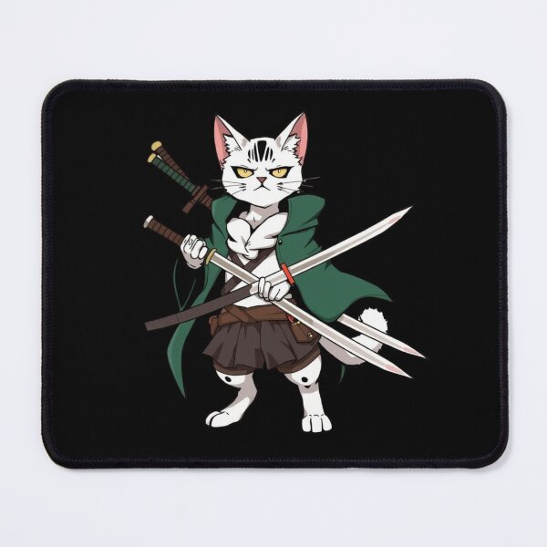Item preview, Copy of Copy of Copy of Copy of funny cat ninja katana zoro Classic T-Shirt designed and sold by mdg1.