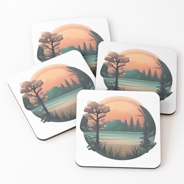 Item preview, Tranquil Lakeside Sunset designed and sold by SavvyJuanDesign.