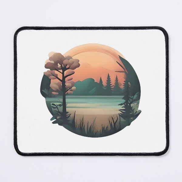 Item preview, Tranquil Lakeside Sunset designed and sold by SavvyJuanDesign.