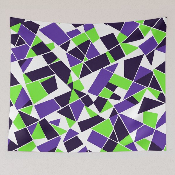 Item preview, Geodesic Geometric Abstract Art 3 LIlac Purple Lime designed and sold by taiche.