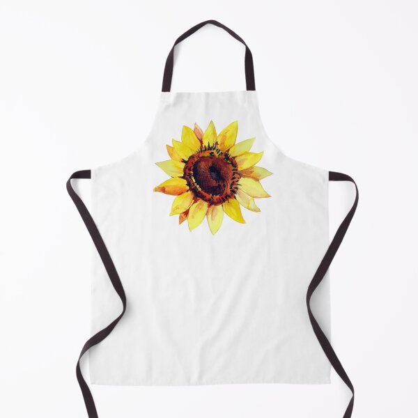 Item preview, Bright, yellow, ripe sunflower painted with watercolors designed and sold by Nadezhda Appolat.