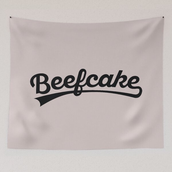 Item preview, Vintage Beefcake text in black designed and sold by gayishdesign.