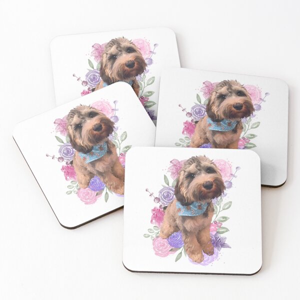 Item preview, Cockapoo illustration, Cute Cockapoo, Floral Cockapoo Art designed and sold by CEB1700.