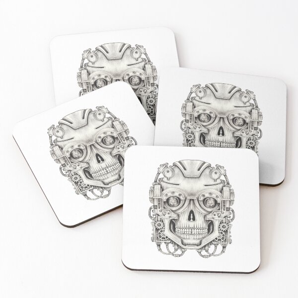 Item preview, Cyberpunk skull surreal art. designed and sold by Jiwsurreal.