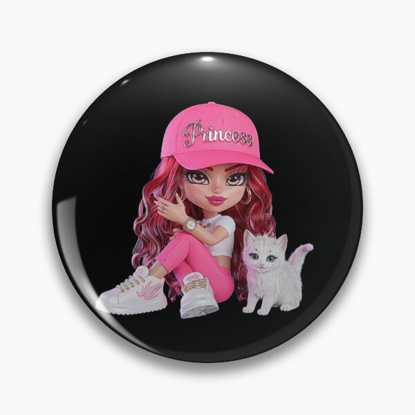Item preview, Cute Fashion Doll in Pink with Adorable Kitten designed and sold by love3617.