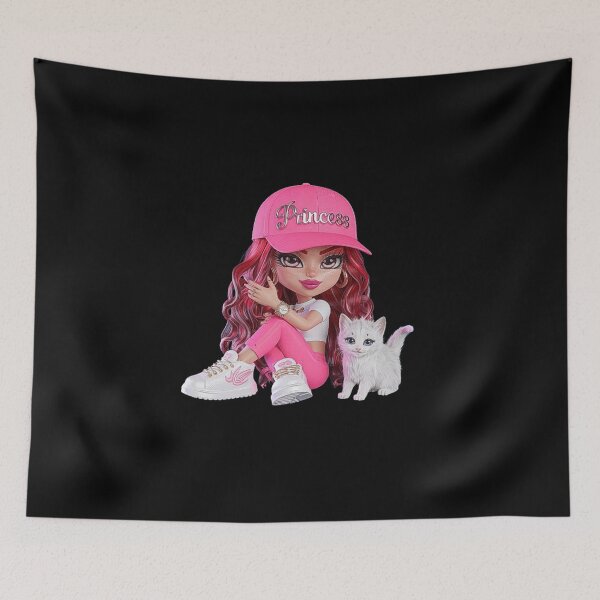 Item preview, Cute Fashion Doll in Pink with Adorable Kitten designed and sold by love3617.
