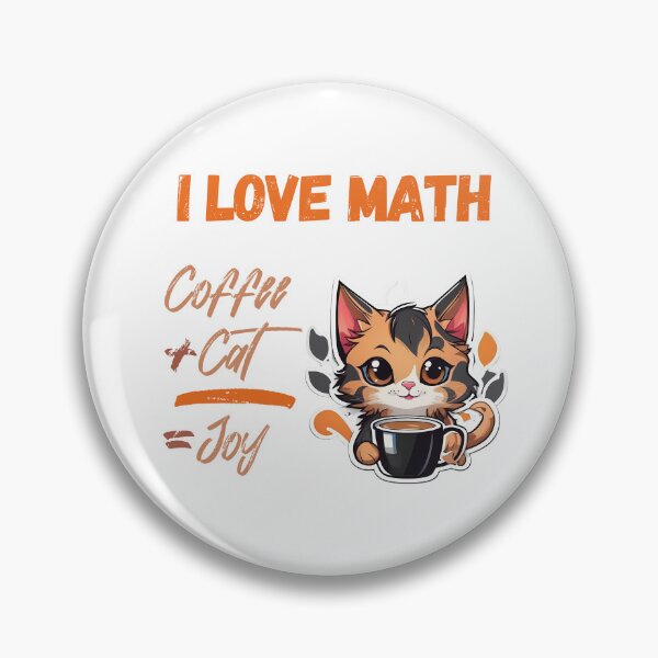 Item preview, I love math – Coffee+Cat=Joy - a funny fall season design for cat lovers, for coffee lovers, for math lovers designed and sold by WorldByEsi.