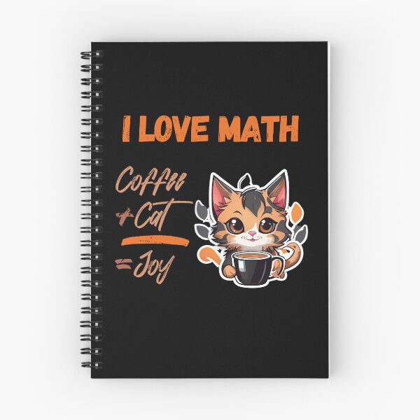 Item preview, I love math – Coffee+Cat=Joy - a funny fall season design for cat lovers, for coffee lovers, for math lovers designed and sold by WorldByEsi.