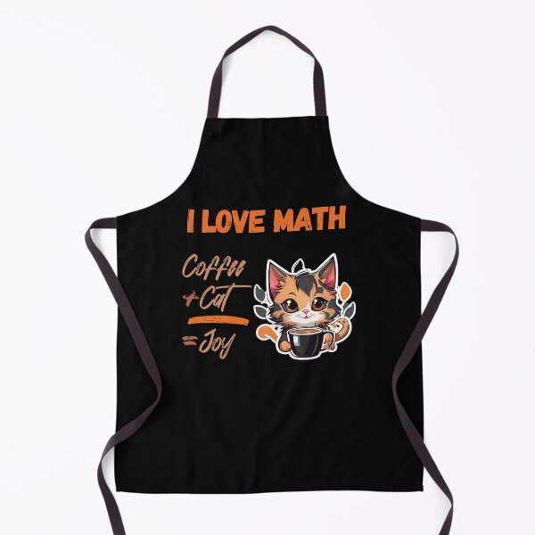 Item preview, I love math – Coffee+Cat=Joy - a funny fall season design for cat lovers, for coffee lovers, for math lovers designed and sold by WorldByEsi.
