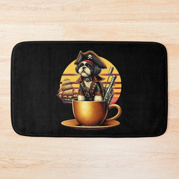 Item preview, Pirate Shih tzu Dog funny vintage t-shirts designed and sold by PAVOXAR.