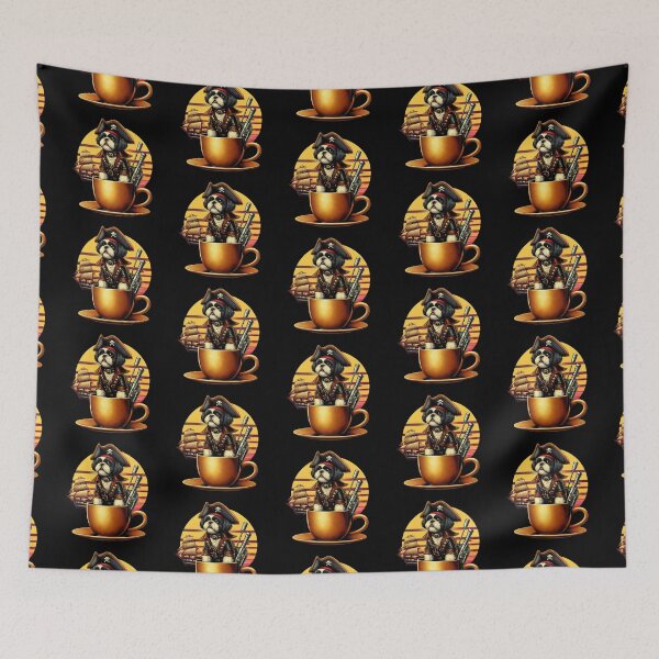 Item preview, Pirate Shih tzu Dog funny vintage t-shirts designed and sold by PAVOXAR.