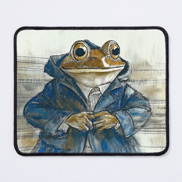 Item preview, Frog in a raincoat designed and sold by PricklyPeanut.