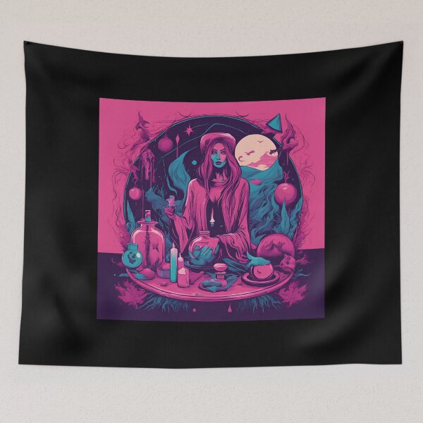 Item preview, Mystical Witchcraft & Magic: Surrealism & Synthwave Fusion D18 designed and sold by pixelandcrafted.