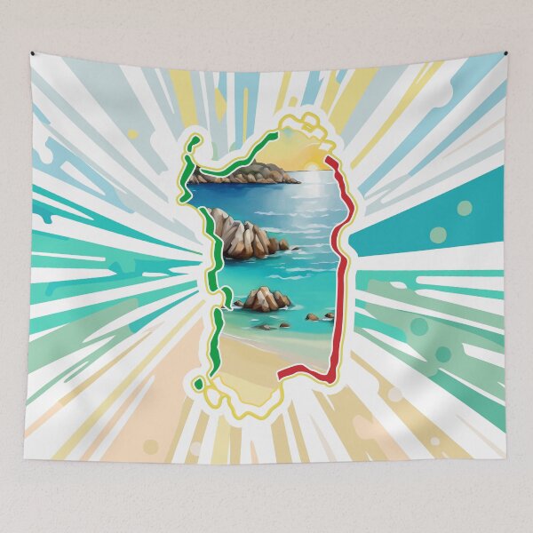 Item preview, Sardegna - Sardigna - Sardinia - Island with beach background designed and sold by miskaralise.