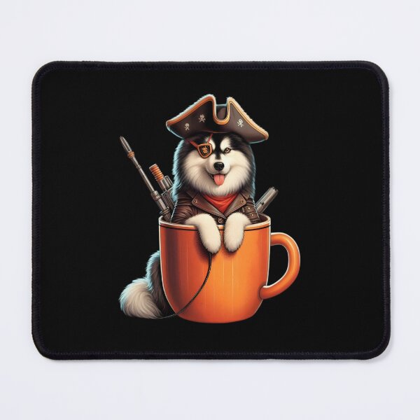 Item preview, Pirate Siberian Dog funny vintage t-shirts designed and sold by PAVOXAR.
