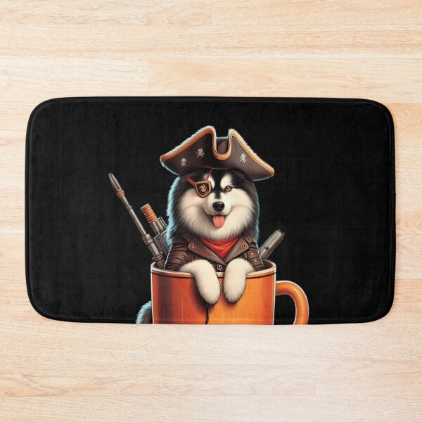 Item preview, Pirate Siberian Dog funny vintage t-shirts designed and sold by PAVOXAR.