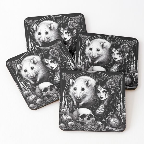 Item preview, White rat with goth girl  designed and sold by BatsAndRats.