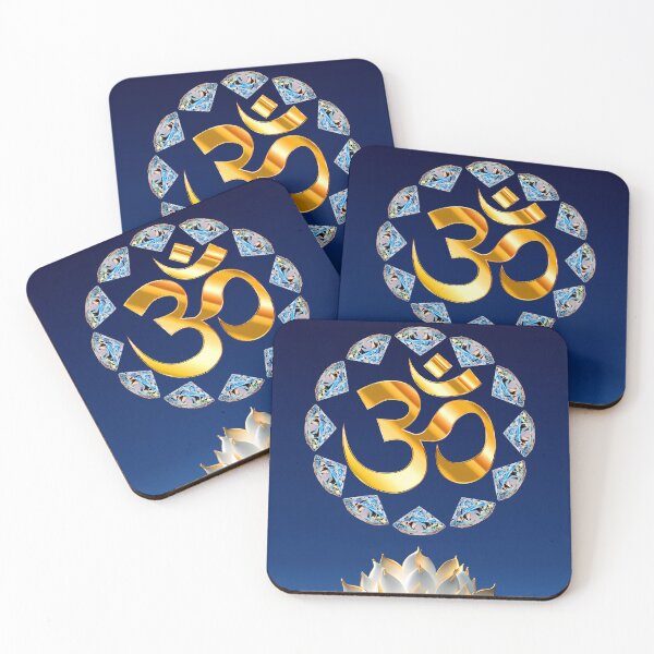 Item preview, Om sound and white lotus designed and sold by AllArtTaide.