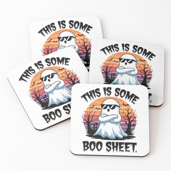 Item preview, Cool Ghost This Is Some Boo Sheet Halloween Pun Design designed and sold by Inspire-DuDe.