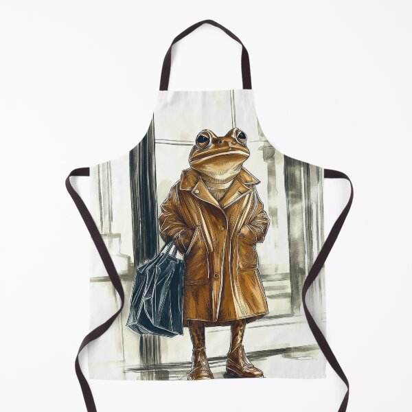 Item preview, Frog in a raincoat designed and sold by PricklyPeanut.