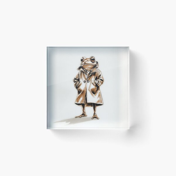 Item preview, Frog in a trench coat designed and sold by PricklyPeanut.
