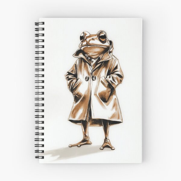 Item preview, Frog in a trench coat designed and sold by PricklyPeanut.