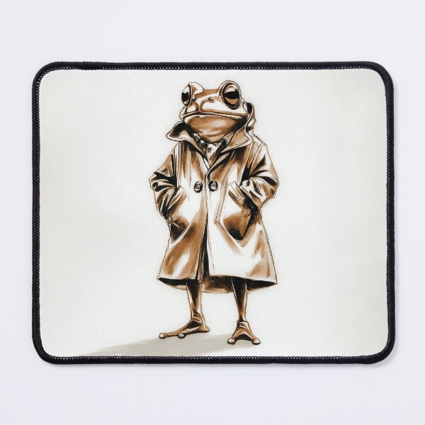 Item preview, Frog in a trench coat designed and sold by PricklyPeanut.