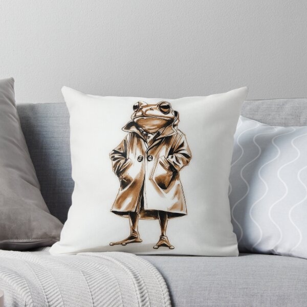 Item preview, Frog in a trench coat designed and sold by PricklyPeanut.