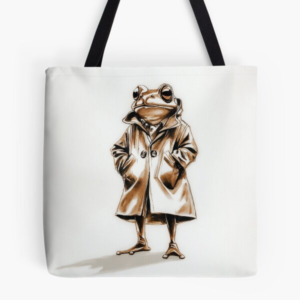 Item preview, Frog in a trench coat designed and sold by PricklyPeanut.