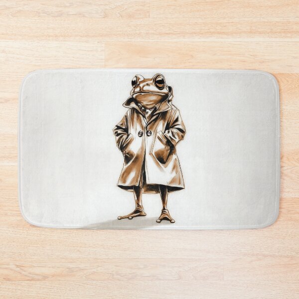 Item preview, Frog in a trench coat designed and sold by PricklyPeanut.