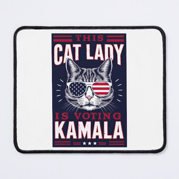 Item preview, This Cat Lady Is Voting Kamala designed and sold by Angry Swan Designs.