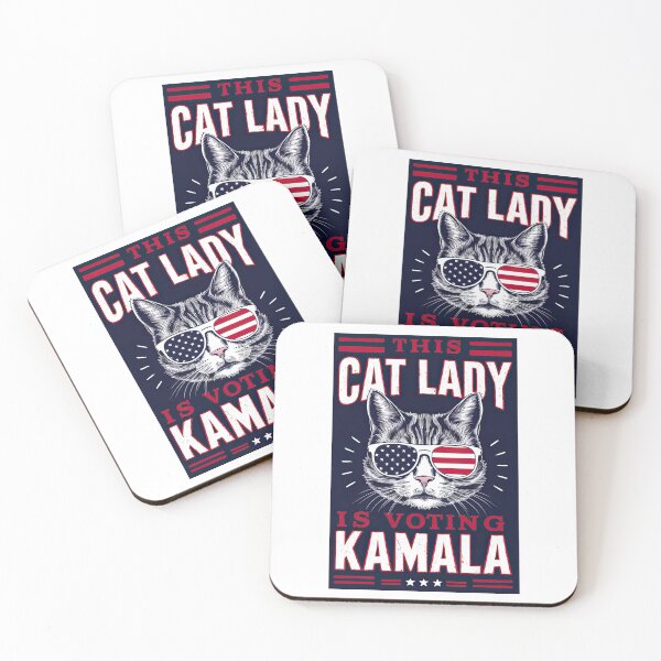 Item preview, This Cat Lady Is Voting Kamala designed and sold by Angry Swan Designs.