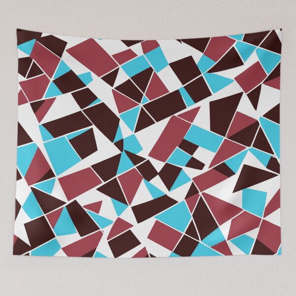 Item preview, Geodesic Geometric Abstract Art 6 Red Blue Brown designed and sold by taiche.