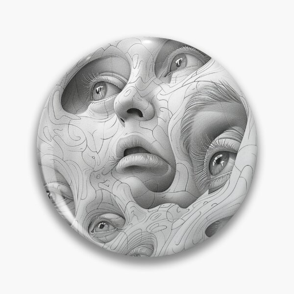 Item preview, Optical Illusions MC Escher Pencil Drawing Eyes designed and sold by xxEJxx.