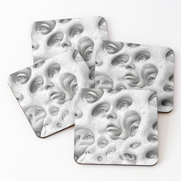 Item preview, Optical Illusions MC Escher Pencil Drawing Eyes designed and sold by xxEJxx.
