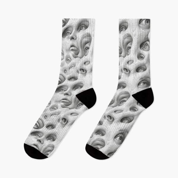 Item preview, Optical Illusions MC Escher Pencil Drawing Eyes designed and sold by xxEJxx.